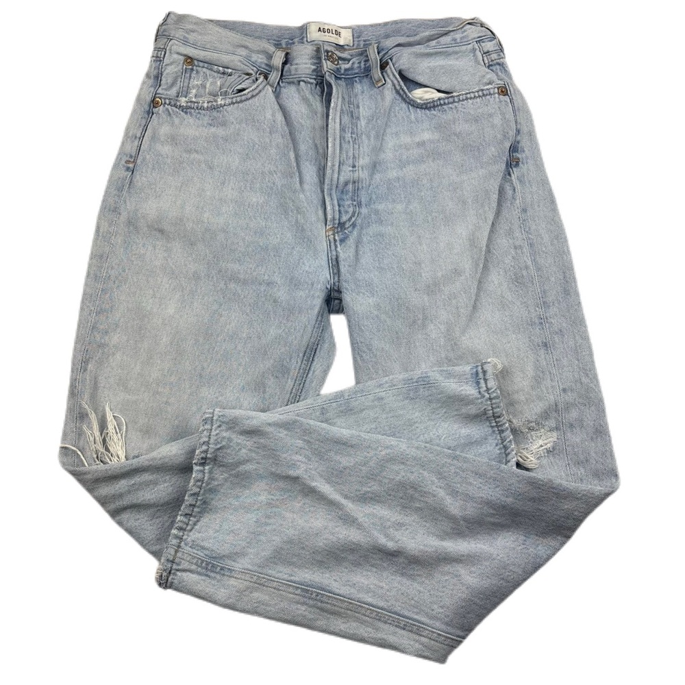 Agolde Light Wash Distressed Riley Jeans Size 29